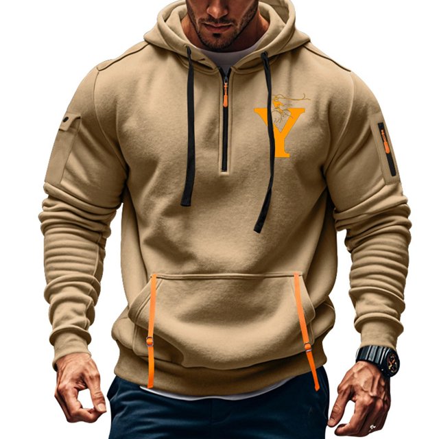 Sudadera con capucha para hombre, sudadera con capucha de manga larga estampada, sudadera con capucha de bolsillo, ropa de trabajo, sudadera con capucha para hombre, blusa de poliéster