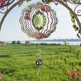 thumbnail image 2 of Mandala Wind Spinner - Purple Tulip Design | 12 Inch Stainless Steel Hanging Wind Sculpture & Catcher, 3D Kinetic Yard Art Garden Decor for Indoor & Outdoor | Meaningful Gift Idea, 2 of 5