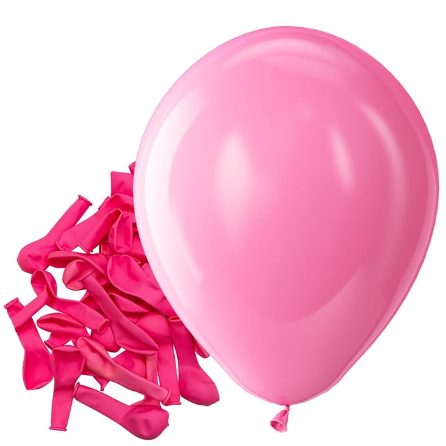 Globos de fiesta de látex Bezente, 5 pulgadas, 150 unidades, color rosa