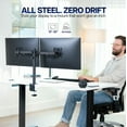 thumbnail image 2 of VIVO Black Dual Monitor Desk Mount Adjustable Stand, Fits Screens up to 30", 2 of 8