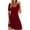 Wine, variant on ICHUANYI Dress For Women, Womens Short Sleeve Sundress Flowy Dress Solid Casual Loose Dresses Fashion Cloth 2024