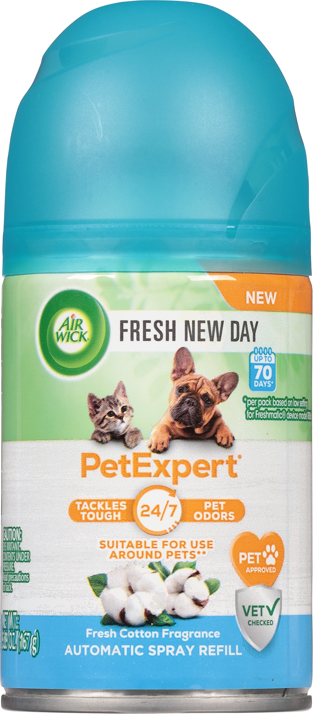 Airwick Fresh New Day 5.96oz PetExpert Indoor Pet Deodorizer Refill Spray Metallic Can