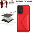 thumbnail image 5 of Envelope Design for Samsung A23 4G Case RFID Blocking Wallet Card Holder Leather PU Flip Cover Folio Lanyard Crossbody Strap Women Girl Magnetic Clasp Kickstand for Samsung Galaxy A23 4G, Red, 5 of 10