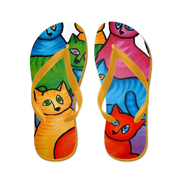 CafePress - One Cat Two Cat - Flip Flops, Funny Thong Sandals, Beach ...