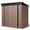 Flat Roof-Brown, variant on Lofka 6 x 4ft Metal Storage Shed, Garden Shed with Double Lockable Doors, Waterproof Shed & Outdoor Storage Clearance for Backyard Patio Lawn, Brown