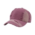 thumbnail image 3 of Lumtrix Vintage Distressed Baseball Caps Soft Dad Hats Adjustable Trendy Hat for Mens Womens Hot Pink One Size, 3 of 5