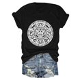 thumbnail image 4 of vigerkar T-Shirts for Women Vintage Print Graphic Tee Beach Graphic Tees Tops (Black, 3XL), 4 of 5