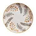 thumbnail image 2 of 1Pc Retro Leaf Pattern Plate Ceramic Food Tray Creative Dessert Container Orange, 2 of 8