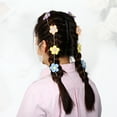 thumbnail image 4 of Unique Bargains 2pcs Rhinestone Flower Shape Long Tassel Hair Clip Chains Women Wedding Party Purple Yellow Orange Blue, 4 of 6