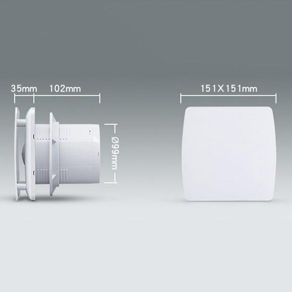 4\'\'6\'\' Extractor Fan With Humidistat And Timer Bathroom Wall Silent