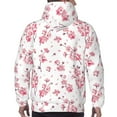 thumbnail image 5 of Hoodies for Men - Pink berry blossom Floral elegance Long Sleeve Comfrt Men'S Fashion Hoodies & Sweatshirts, Sweatshirts for Men Hoodies Pullover Clothing Clothes with Pouch, 5 of 7