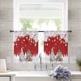 thumbnail image 3 of Red Gnomes Christmas Sheer Curtains 45 Inch Length 2 Panels Set, Semi Transparent Voile Rod Pocket Curtains for Living Dining Room Bedroom Drapes Xmas Balls Pine Needle Tree, 3 of 8