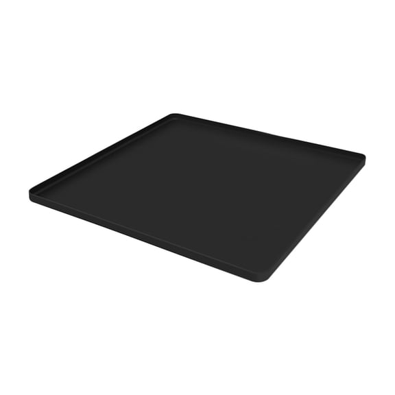OUNONA Black Silicone Refrigerator Drip Tray with Raised Edge, and Leak-Proof for Home Kitchen Use