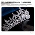 thumbnail image 3 of OUNONA 1Set Rhinestone Zinc Alloy Wedding Tiara for Women Bridal Headpiece Accessory, 3 of 7