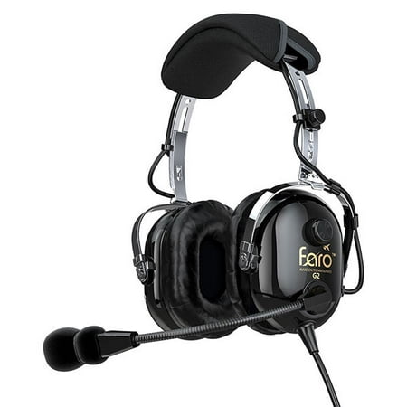 Faro G2 ANR (Active Noise Reduction) Premium Pilot Aviation Headset with Mp3 Input -