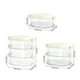 thumbnail image 2 of TAROFISH Layered Spice Storage Box 5.51 Inch Transparent Stackable Seasoning Organizer with Airtight Lid for Kitchen Pantry Refrigerator,White,3,3 Layer, 2 of 6