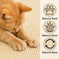 thumbnail image 6 of shuaien Cat Scratcher Mat 23.6"x15.7" Natural Sisal, Anti-Scratch Pad for Carpet & Sofa Protector, Horizontal Floor Scratching Rug with Sticky Tapes for Trimming Claws & Repairing Post, 6 of 8