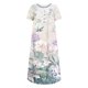 thumbnail image 3 of Moda mujer verano estampado casual cuello pico botón manga corta vacaciones bolsillos vestido Fridja  qw6945, 3 of 4