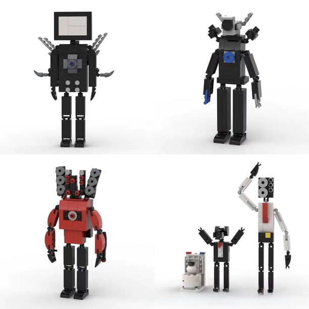 Bloque de construcción Moc, inodoro, hombre contra hombre monitor, bloque de construcción, juego de inodoro Skibidi, juguete de bloques de construcción