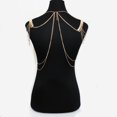 thumbnail image 3 of facefd Pretty Statement Harness Necklace Tassel Shoulder Shoulder Chain Body Chain Bikini Jewelry, 3 of 9