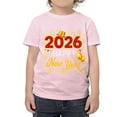 thumbnail image 2 of 2026 Happy New Year Shirt 𝓴𝓲𝓭𝓼 Black T-Shirt With Gold Glitter Design, Festive Party Tee For New Year Celebration, Casual Holiday Top For 𝓴𝓲𝓭𝓼 110, 2 of 7