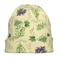 thumbnail image 7 of Easygdp Green And Purple Grapes Knit Beanie, Soft Beanie Hat, Daily Beanie in Fine Knit for Women Men Winter, 7 of 7