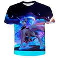 thumbnail image 1 of Camiseta de dinosaurio para niños, ropa de unicornio de poliéster para niñas y niños, camiseta de manga corta para niños, ropa para bebés Teen5T Gao Jinjia LED, 1 of 2