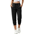 thumbnail image 3 of Maplenight Athletic Jogger Pants for Women Elastic Waist Gym Running Workout Pant Casual Lounge Travel Capri Pants with Pockets, 3 of 7
