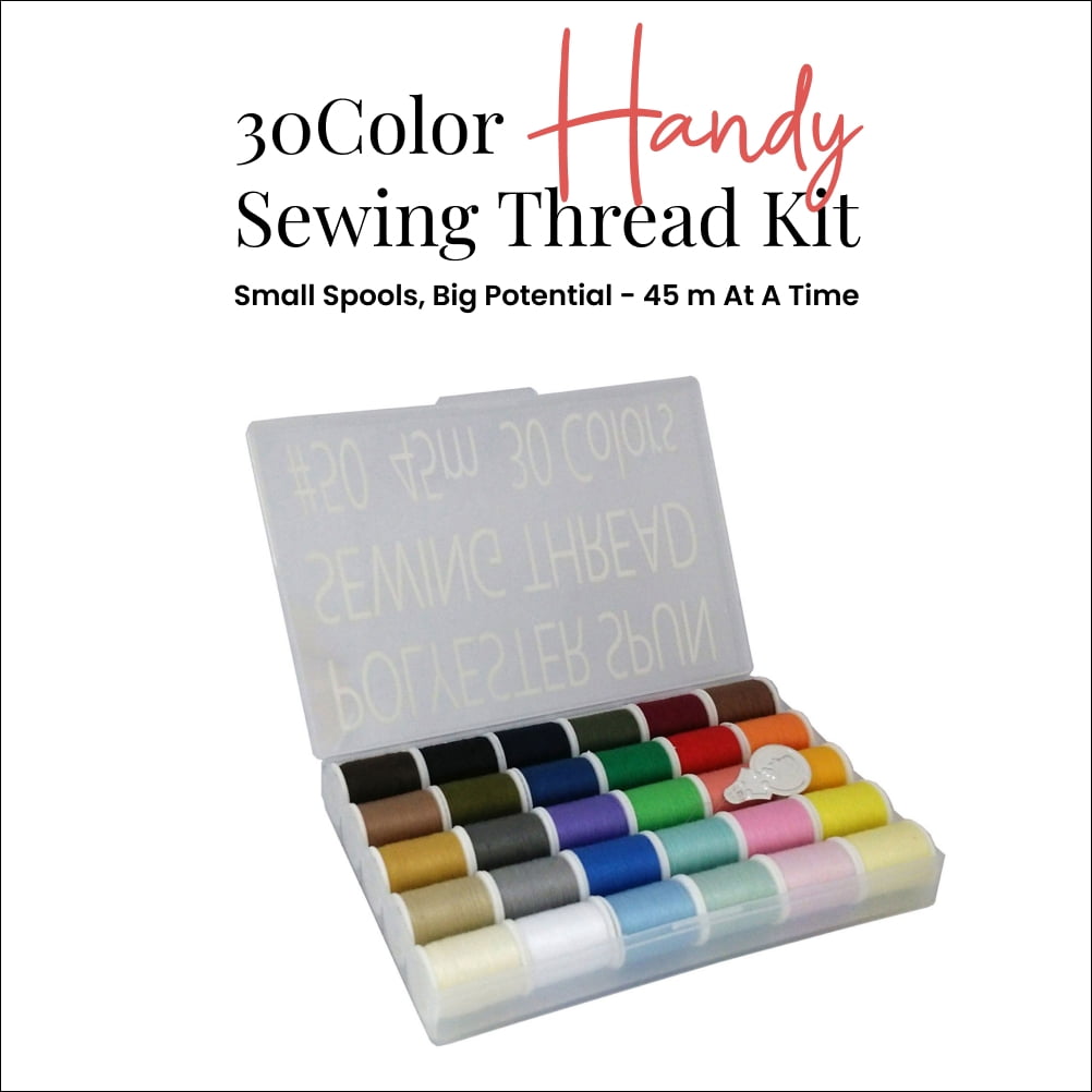 Leonis 30 Multicolor Handy Polyester Sewing Threads 45 m (50 yd) Each