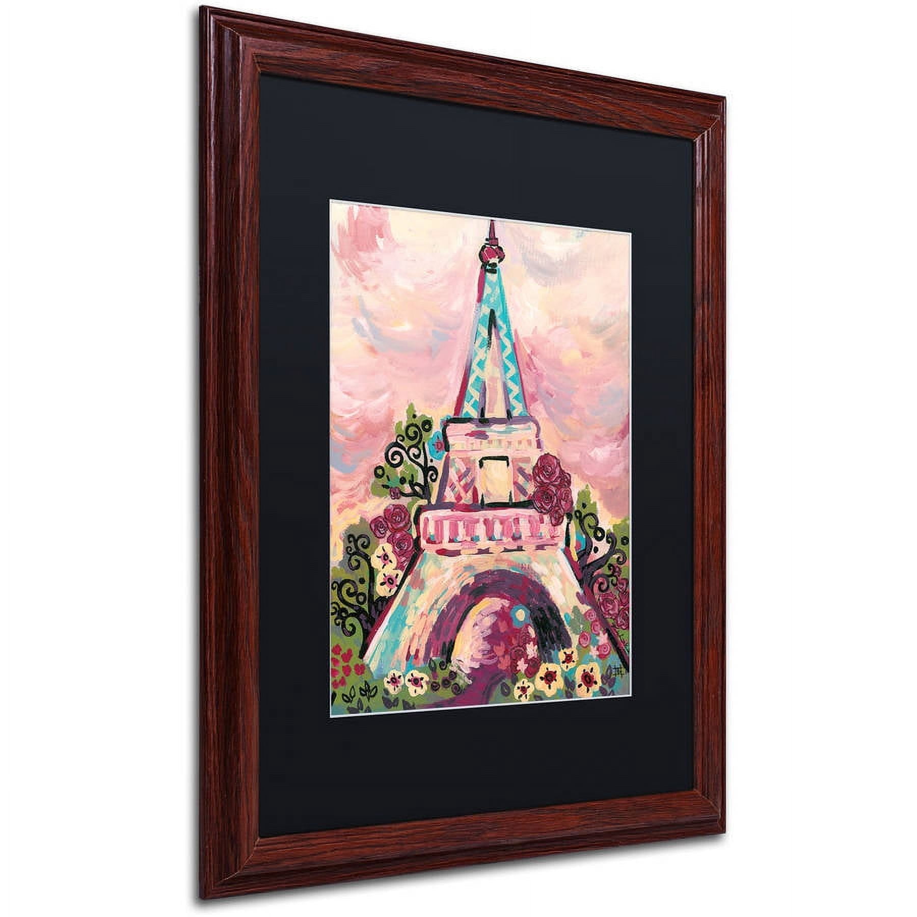 Trademark Fine Art "Lumiere De La Ville" Canvas Art by Natasha Wescoat, Black Matte, Wood Frame