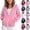 Pink, variant on Chiccall Girls Bows Zip Up Hoodies Drawstring Pocket Loose Soft Daily Sweatshirt School Walking Street Outdoor Holiday Hooded Zip Jacket for Kids