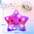 thumbnail image 5 of Syenll Twinkle Star Plush Pillow, LED Glowing Cushions, Star Shaped Throw Pillow Toys for Toddlers, Purple, 5 of 9