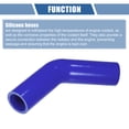 thumbnail image 4 of Unique Bargains 1 Pcs 32mm 1.26" ID 102mm 4.02" Length 45° Blue Car Silicone Hose, 4 of 7