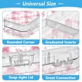 thumbnail image 4 of Plastic Pencil Box Large Capacity Pencil Boxes Clear Boxes with Snap-Tight Lid Stylish Office Supplies Storage Organizer Box Bows and Wildflowers Pattern, 4 of 7