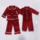 thumbnail image 3 of Conjuntos a juego de Navidad para la familia, ropa para niños y niñas, pijamas de terciopelo rojo, conjunto de pijama verde, blanco crema, ropa de dormir 2023, 3 of 4