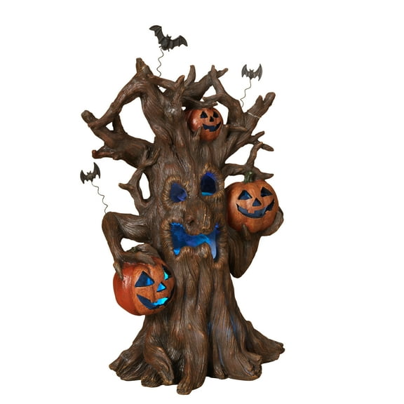 Battery Operated Lighted Resin Haunted Tree