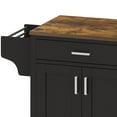 thumbnail image 6 of DEXTRUS 37" Kitchen Island Cart with Storage, Kitchen Storage Cart with Shelves & Spice Rack, Black, 6 of 8