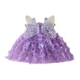 thumbnail image 1 of Robe Tutu en Tulle pour Tout-Petites Filles, Barboteuse, Papillon, Sans Manches, Princesse, Robe de Fête, 1 of 7