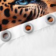 thumbnail image 4 of Leopard Windows Drapes Block 30%-50% Light,Cheetah Rose Flower Home Decor Curtains for Living Room,Red Geometric Honeycomb Window Drapes 38Wx54L Inches Set of 2 Panels, 4 of 6