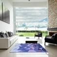 thumbnail image 7 of Ahgly Company Machine Washable Indoor Rectangle Transitional Purple Mimosa Purple Area Rugs, 4' x 6', 7 of 7