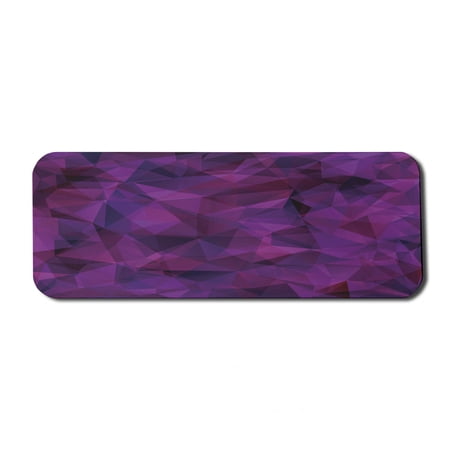 Indigo Computer Mouse Pad  Broken Glass Inspired Geometric Triangle Abstract Shapes  Rectangle Non-Slip Rubber Mousepad Large  31  x 12  Gaming Size  Eggplant Burgundy  by Ambesonne