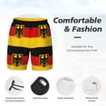 thumbnail image 3 of Mens Swim Trunks Flag Of Germany Quick Dry Board Shorts with Compression Liner, 3 of 6