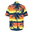 thumbnail image 6 of Yieetim Hawaiian Small V-Neck Short Shirts For Mens, Quickly Dry Summer Short Shirts , Tropical Vacation Stylish Print Beach Shirts, Vintage Print Board Shirts For Surfing XXXXL, 6 of 7