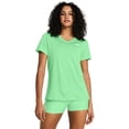 thumbnail image 1 of Camisa Under Armour Tech Twist para mujer con cuello en V, color verde, talla L, 1 of 3