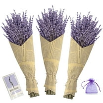 AMI PARTS Dried Lavender Bundles Dried Flowers Bouquet with Stems for Home Decor Wedding