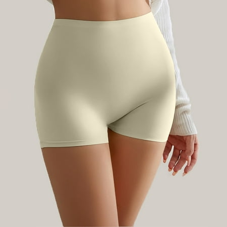 IDALL Shapewear Tummy Control Seamless Underwear for Women Panties Non Crimping Cotton Silk Wearable Leggings Shapewear Shorts Anti Chafing Underwear A L
