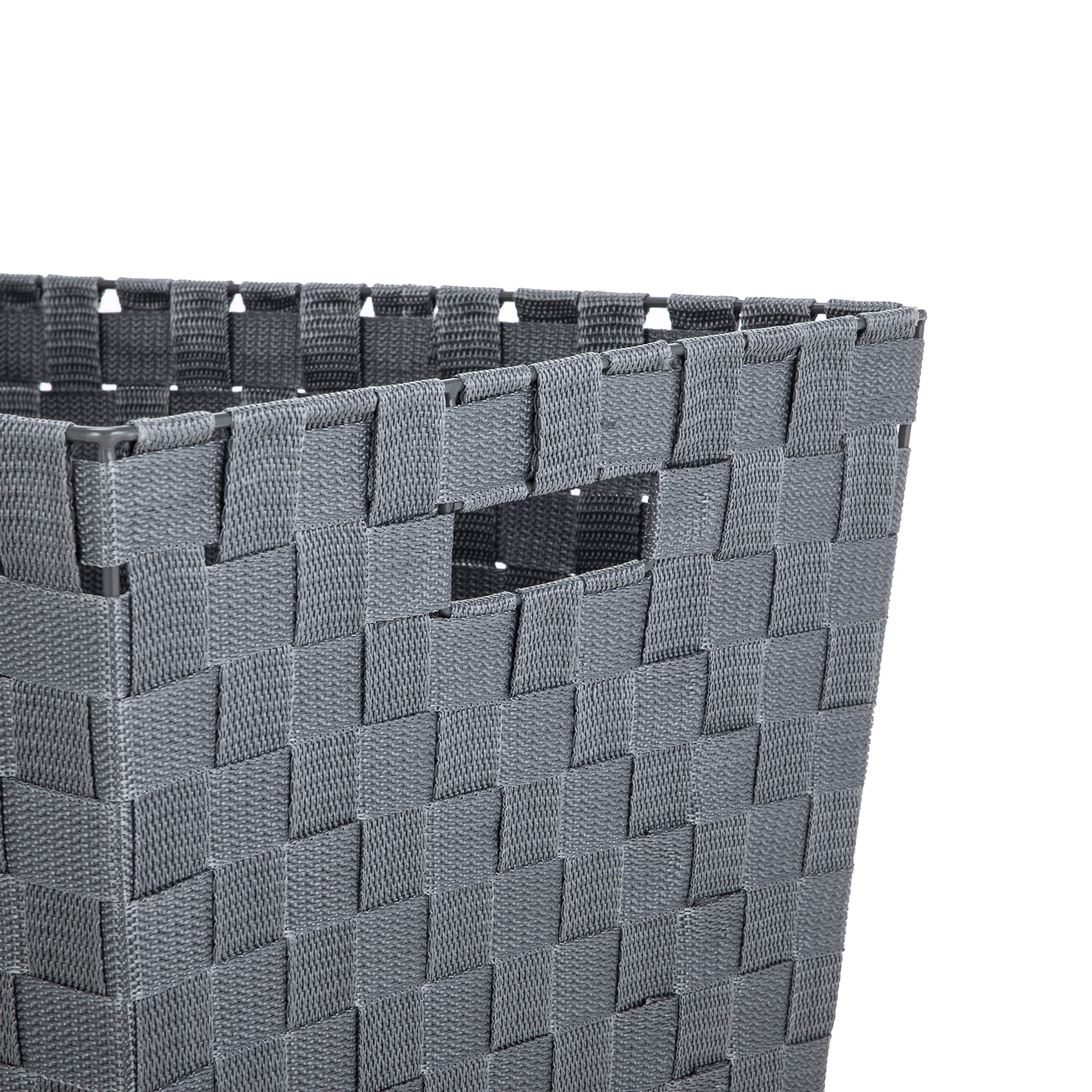 Mainstays Large Woven Nylon Storage Bin, Gray