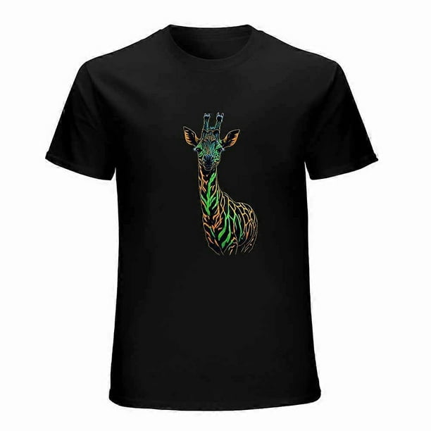 Giraffe T-shirt Fluorescent T-shirt Animal T-shirt Unisex For man woman Gift shirt