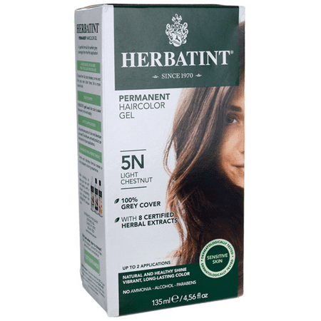Herbatint Permanent Haircolor Gel 5N Light Chestnut 1 (Best Light Brown Hair Color Box)