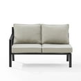 thumbnail image 5 of Clark Outdoor Metal Sectional Left Side Loveseat Taupe/Matte Black, 5 of 11
